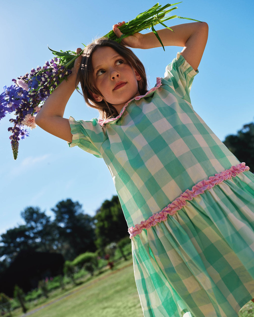 Gingham Collar Dress