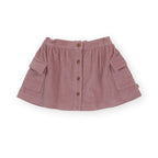 Corduroy Pocket Skirt Dusty Pink