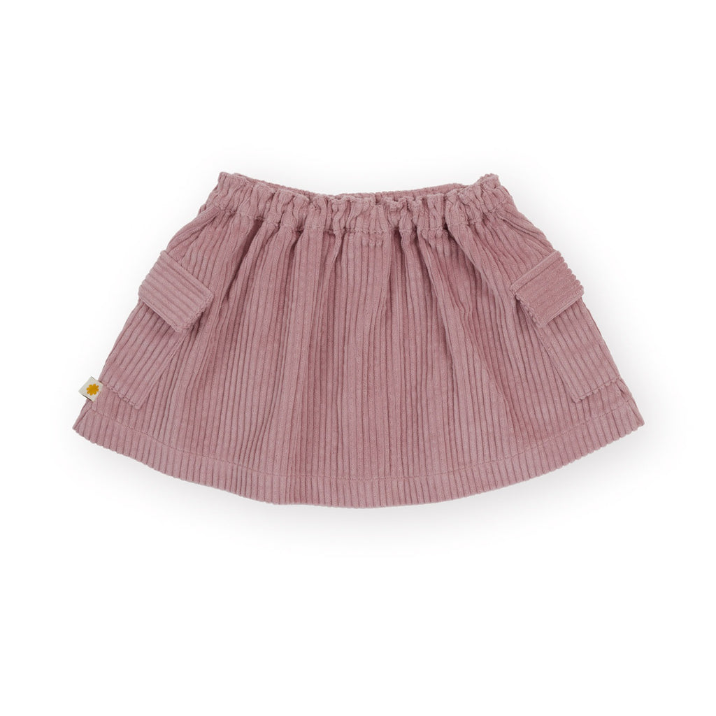 Corduroy Pocket Skirt Dusty Pink