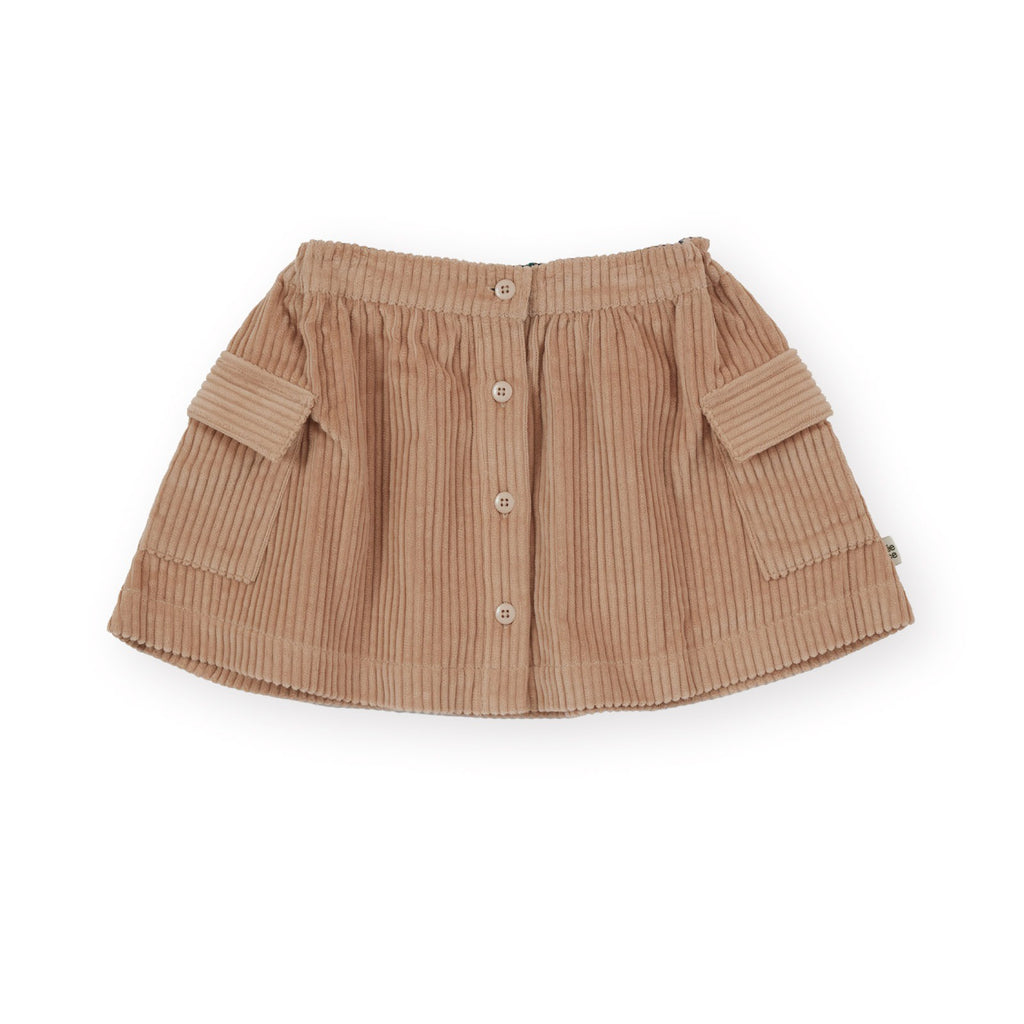 Corduroy Pocket Skirt Tan