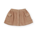 Corduroy Pocket Skirt Tan
