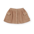 Corduroy Pocket Skirt Tan