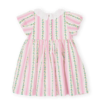 Antique Stripe Strawberry Flo Smocked Dress