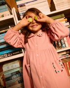 Wild Strawberry Corduroy Collar Dress