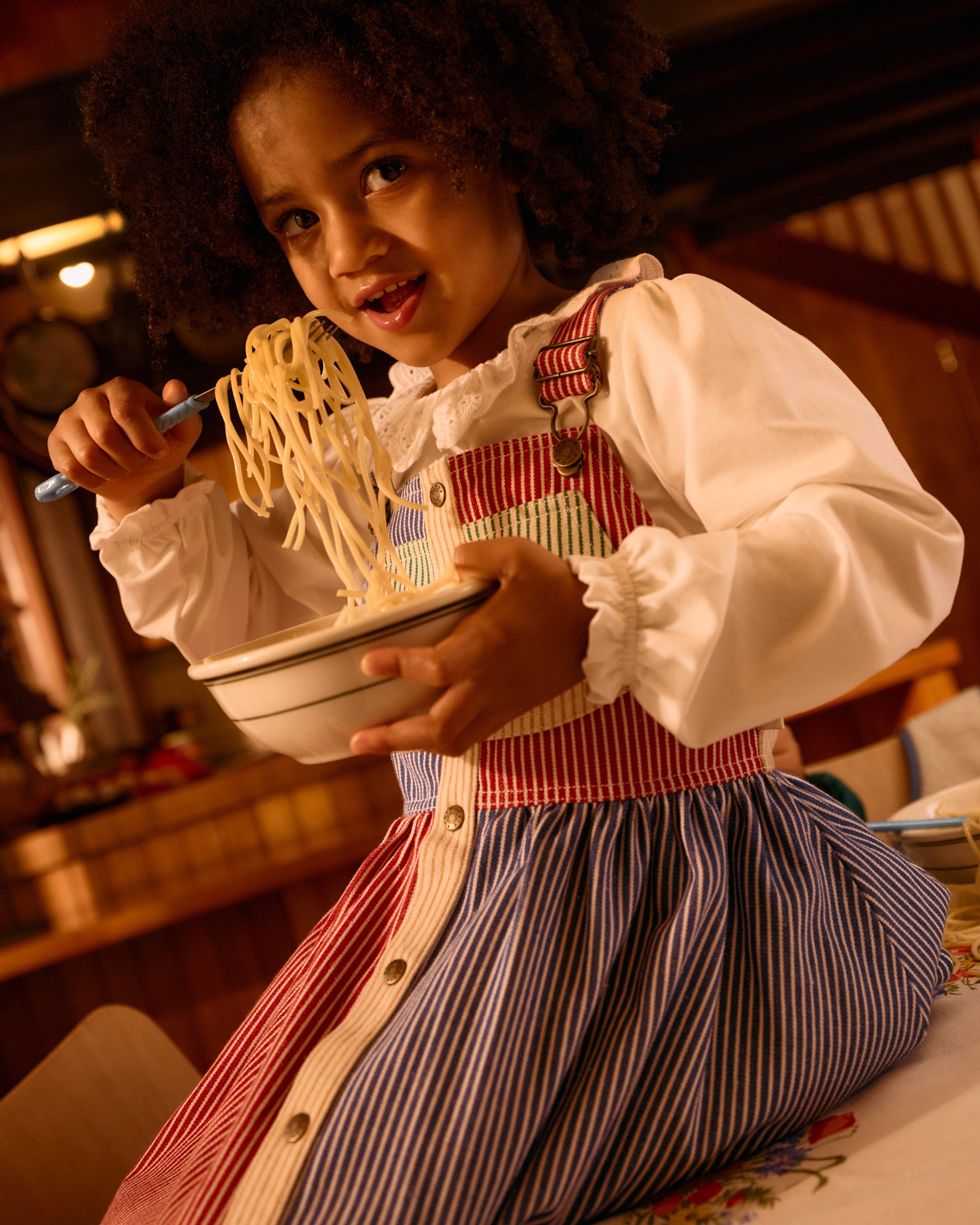 Patchwork Stripe Heidi Pinafore Dress