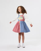 Patchwork Stripe Heidi Pinafore Dress