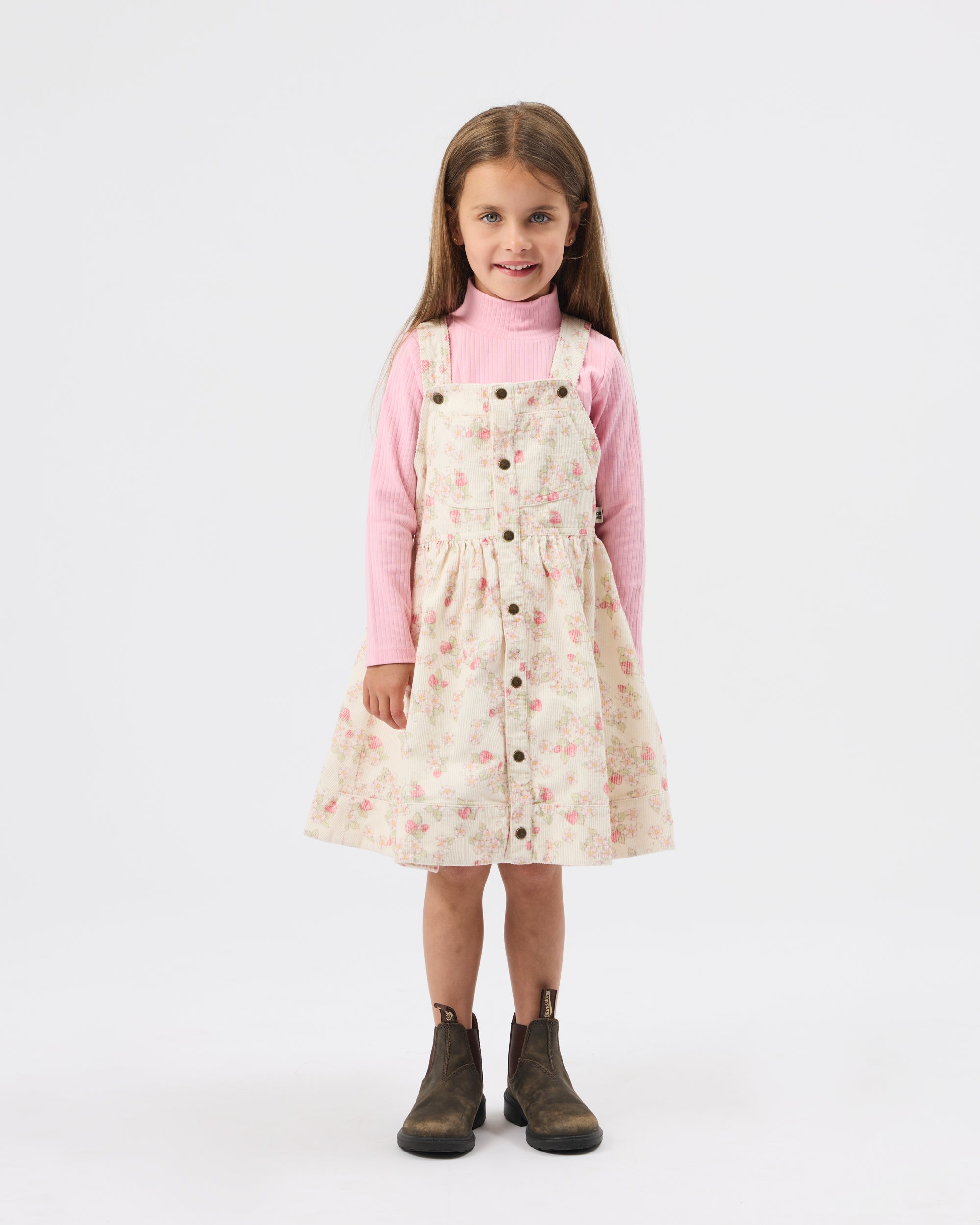 Strawberry Fields Pinafore Dress