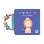 Babys World - Rattle Handle Board Book - Animals