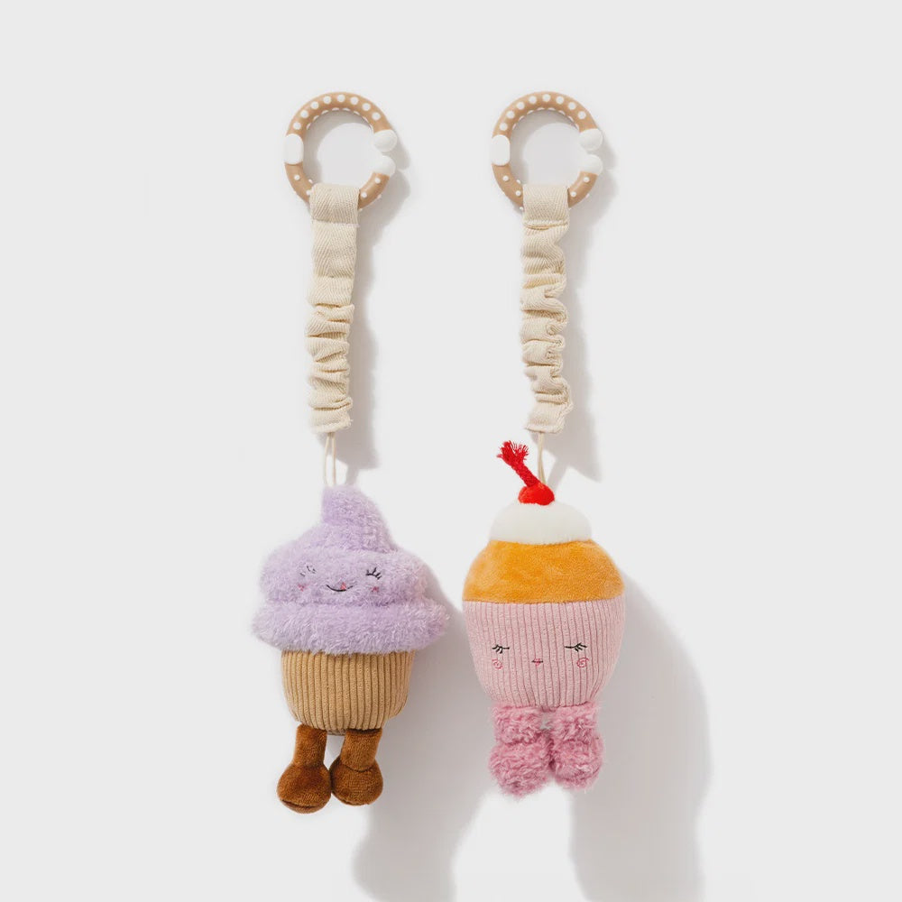 2 Pack Mini Market Brunch Stroller Toys - Ice Cream & Cupcake