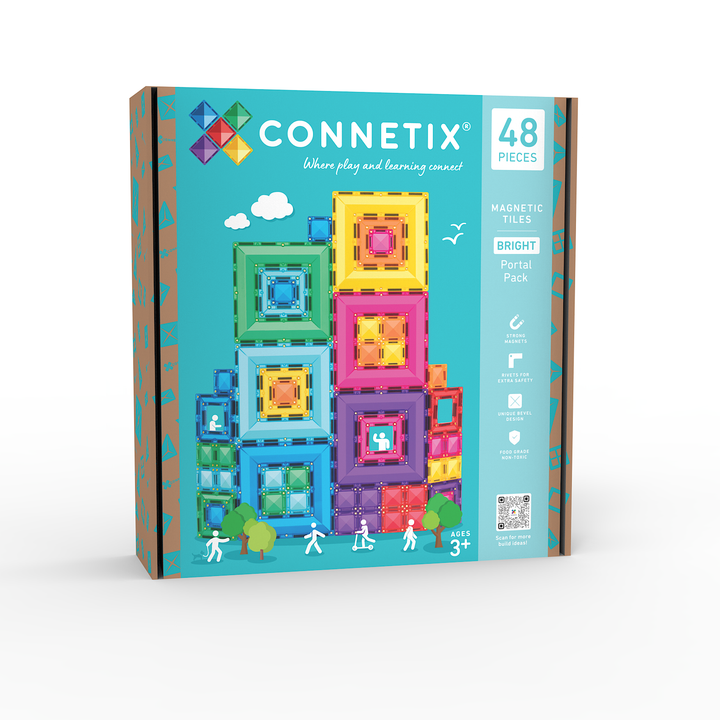 Connetix Tiles - 48 Piece Portal | Bright Pack