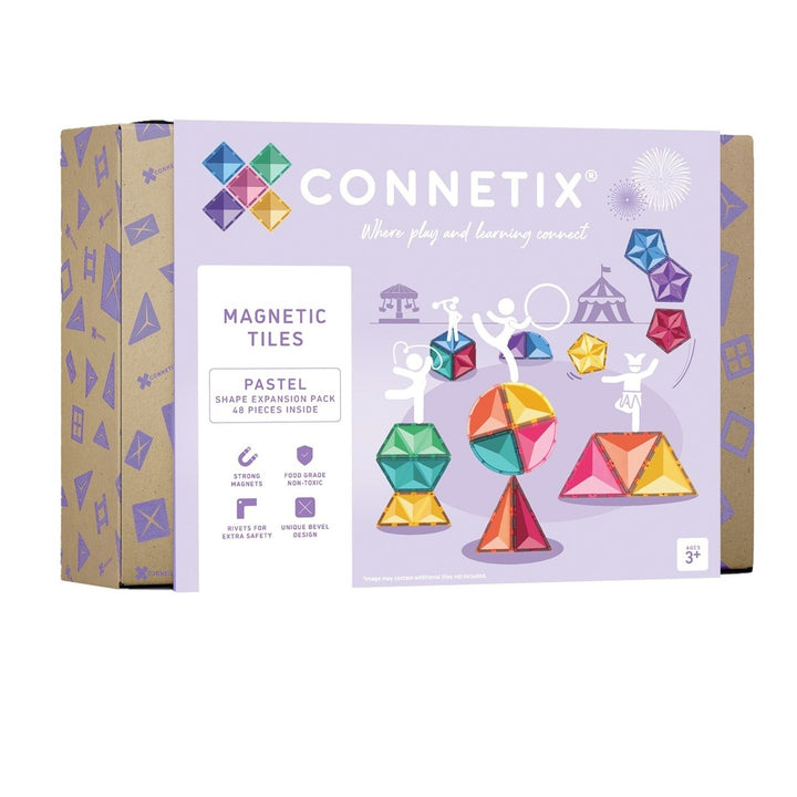 Connetix Tiles - 48 Piece Expansion Set | Pastel