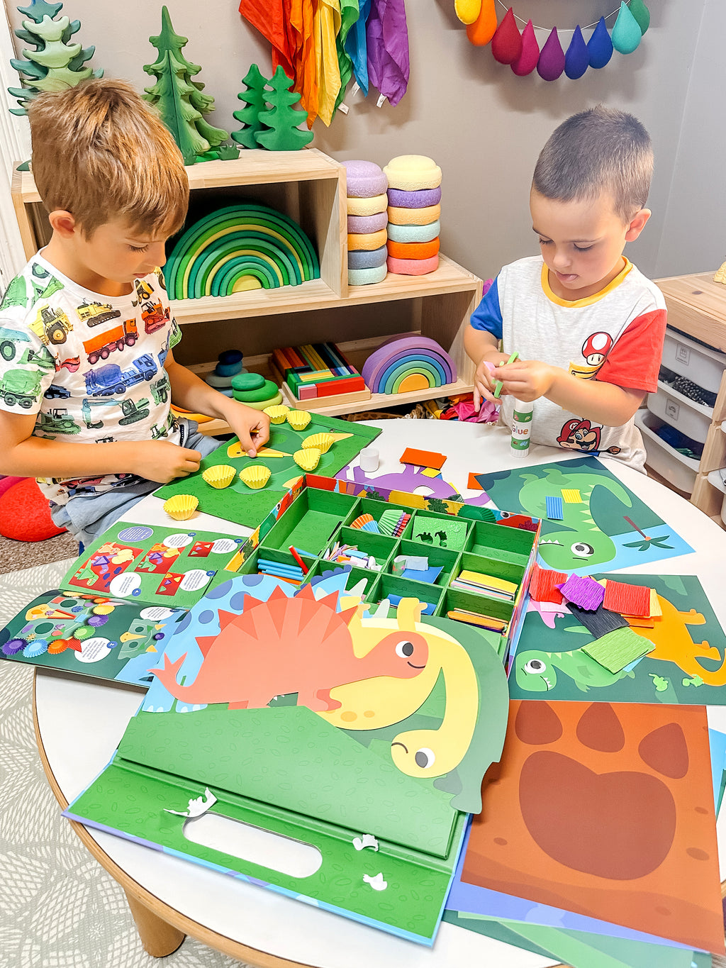 Dinosaur Collage Sensory Craft Box