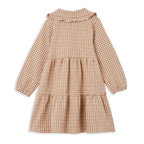 Tiered Collared Dress - Check