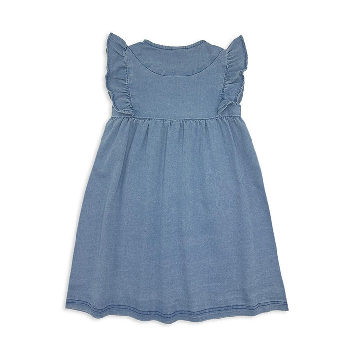 Milky Denim Frill Dress