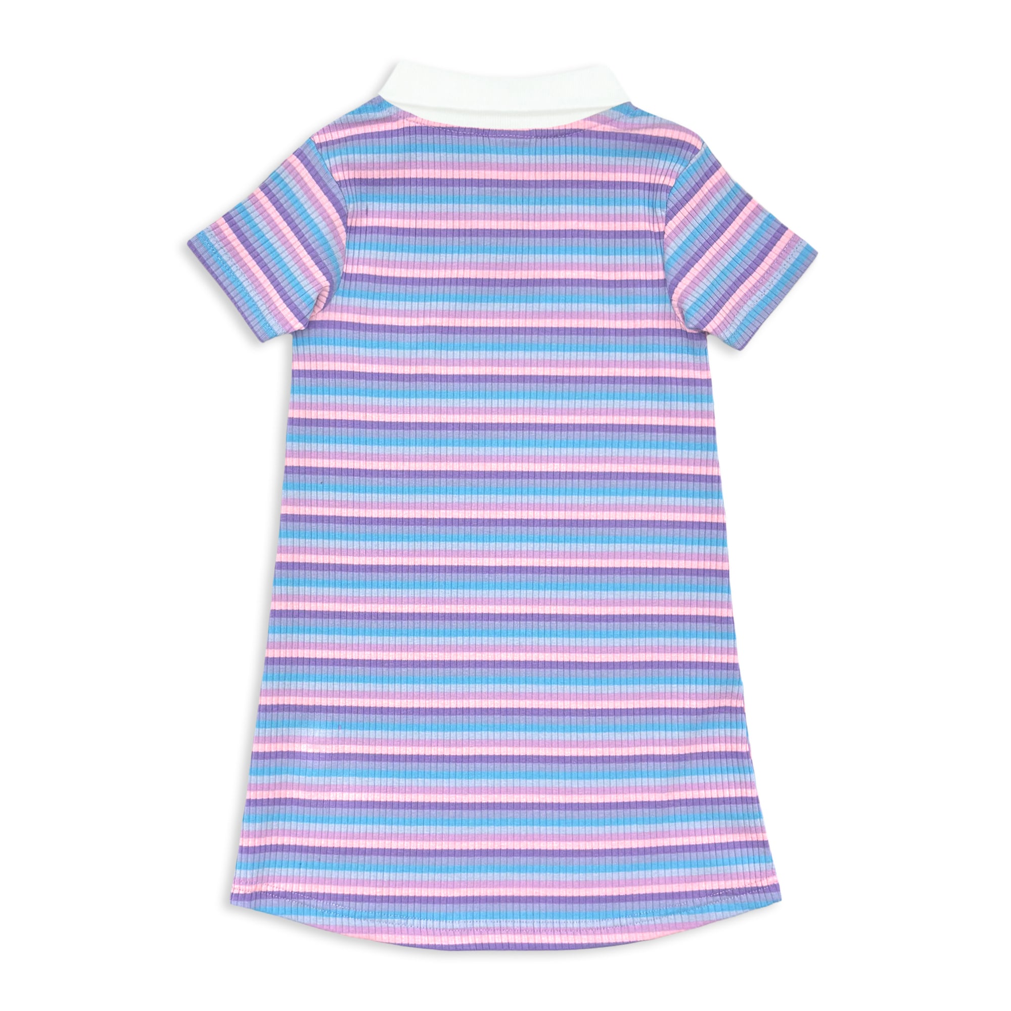 Milky Lilac Stripe Rib Dress