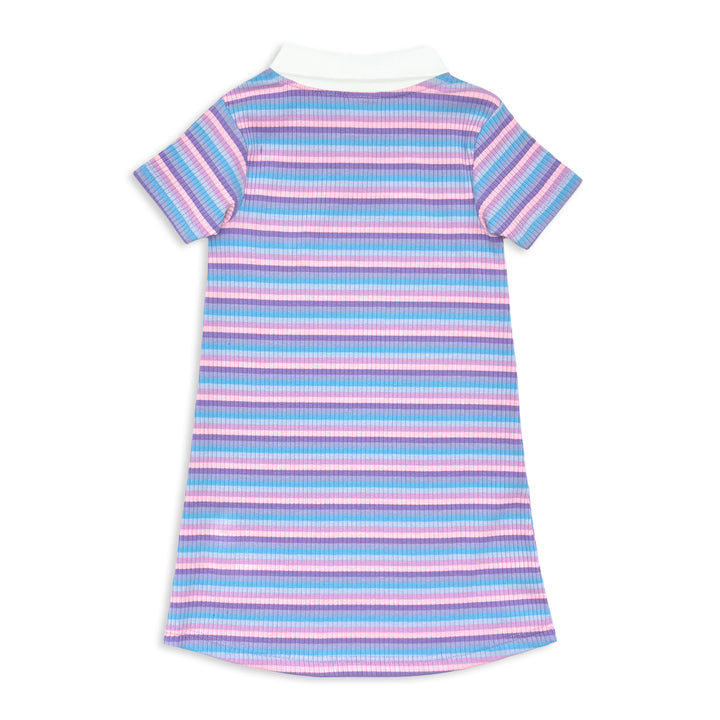 Milky Lilac Stripe Rib Dress