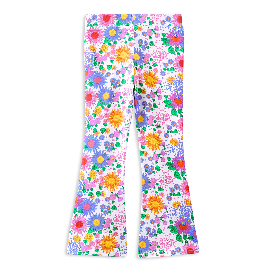 Milky Sunshine Floral Flared Legging