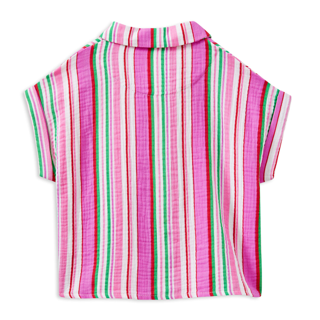 Milky Girls Crinkle Stripe Shirt
