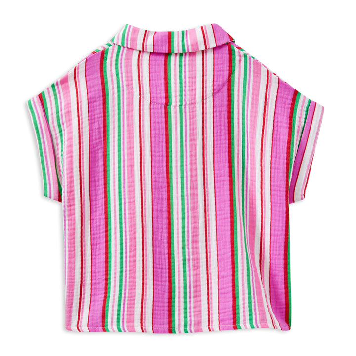 Milky Girls Crinkle Stripe Shirt