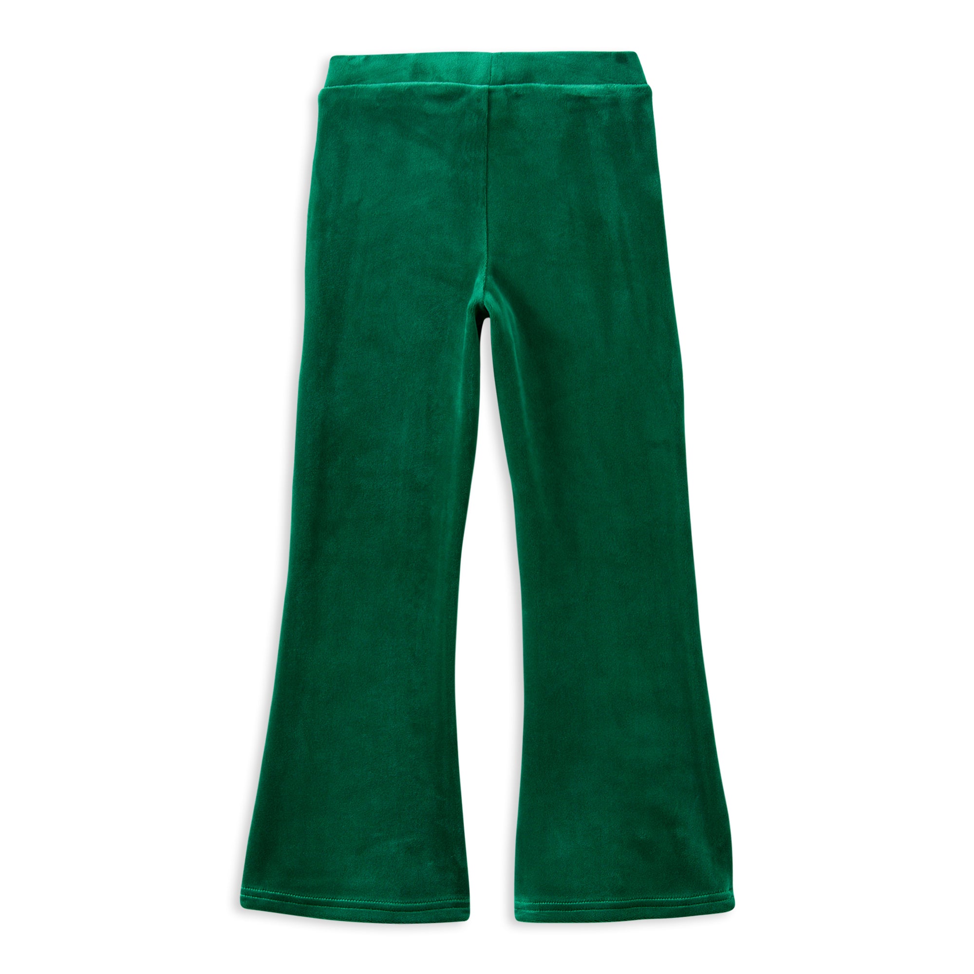 Milky Green Velour Flares