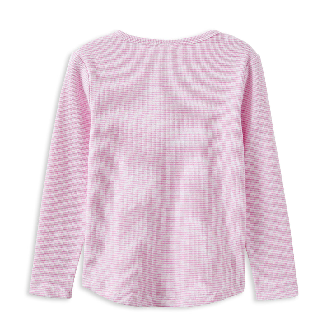 Milky Pink Stripe Henley