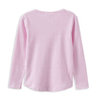 Milky Pink Stripe Henley