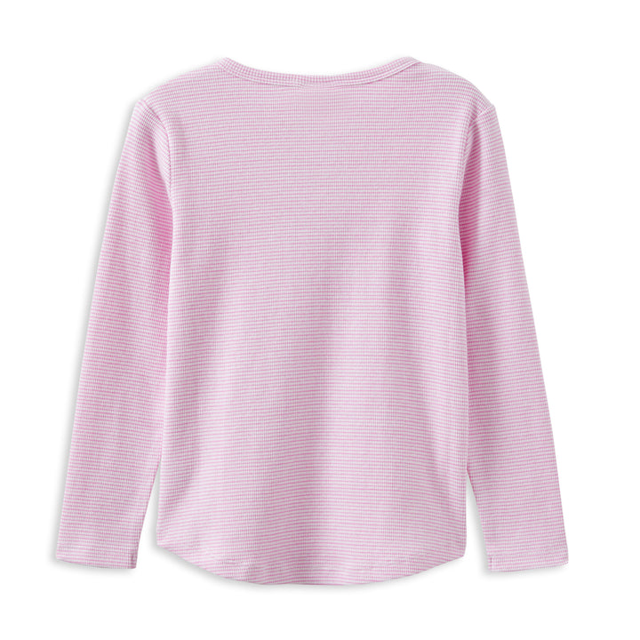 Milky Pink Stripe Henley