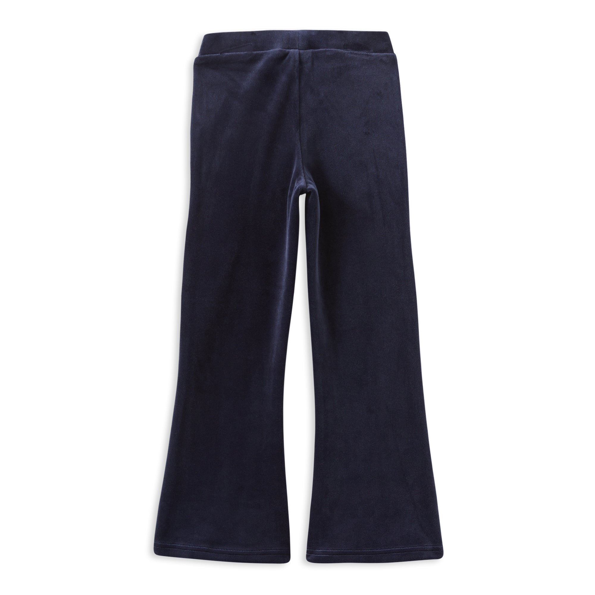 Milky Navy Velour Flares