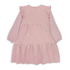 Milky Rose Check Frill Dress