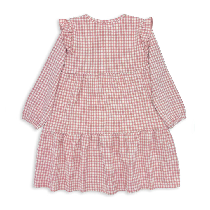 Milky Rose Check Frill Dress