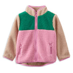 Girls Colour Block Sherpa Jacket
