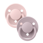 De Lux Silicone Pacifier 2 Pack - Blossom/Dusky Lilac