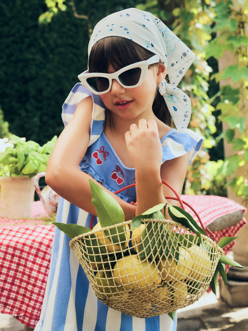 Seaside Cherry Stripe Dress