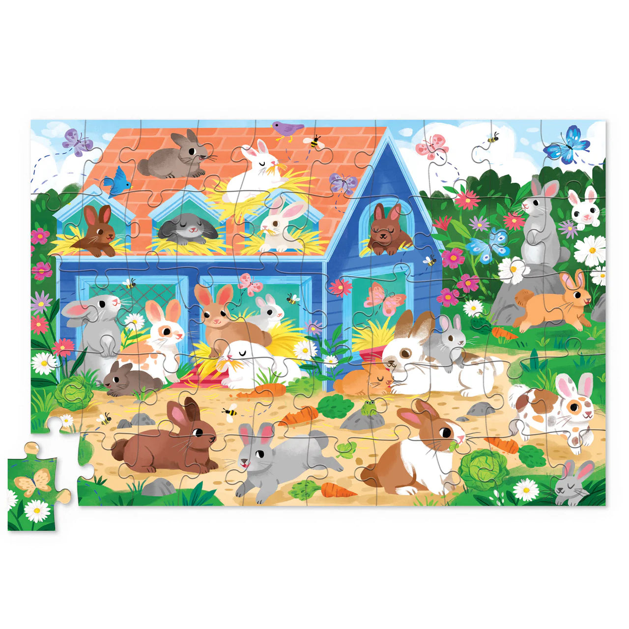 Flat House Puzzle 50 Piece - Bunny House