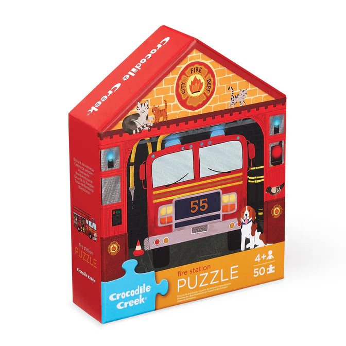 Flat House Puzzle 50 Piece - Fire House