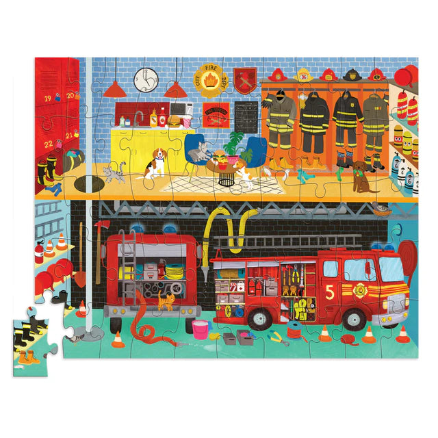Flat House Puzzle 50 Piece - Fire House