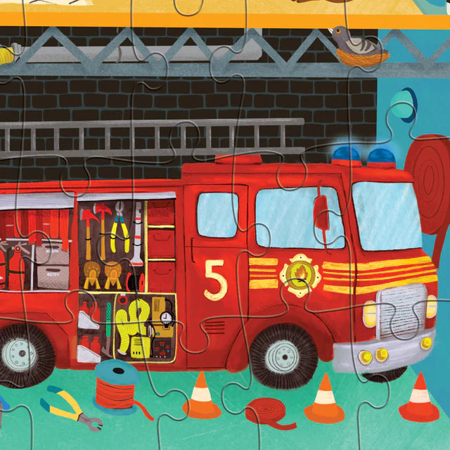 Flat House Puzzle 50 Piece - Fire House