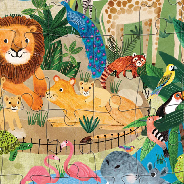 Flat House Puzzle 50 Piece - Zoo
