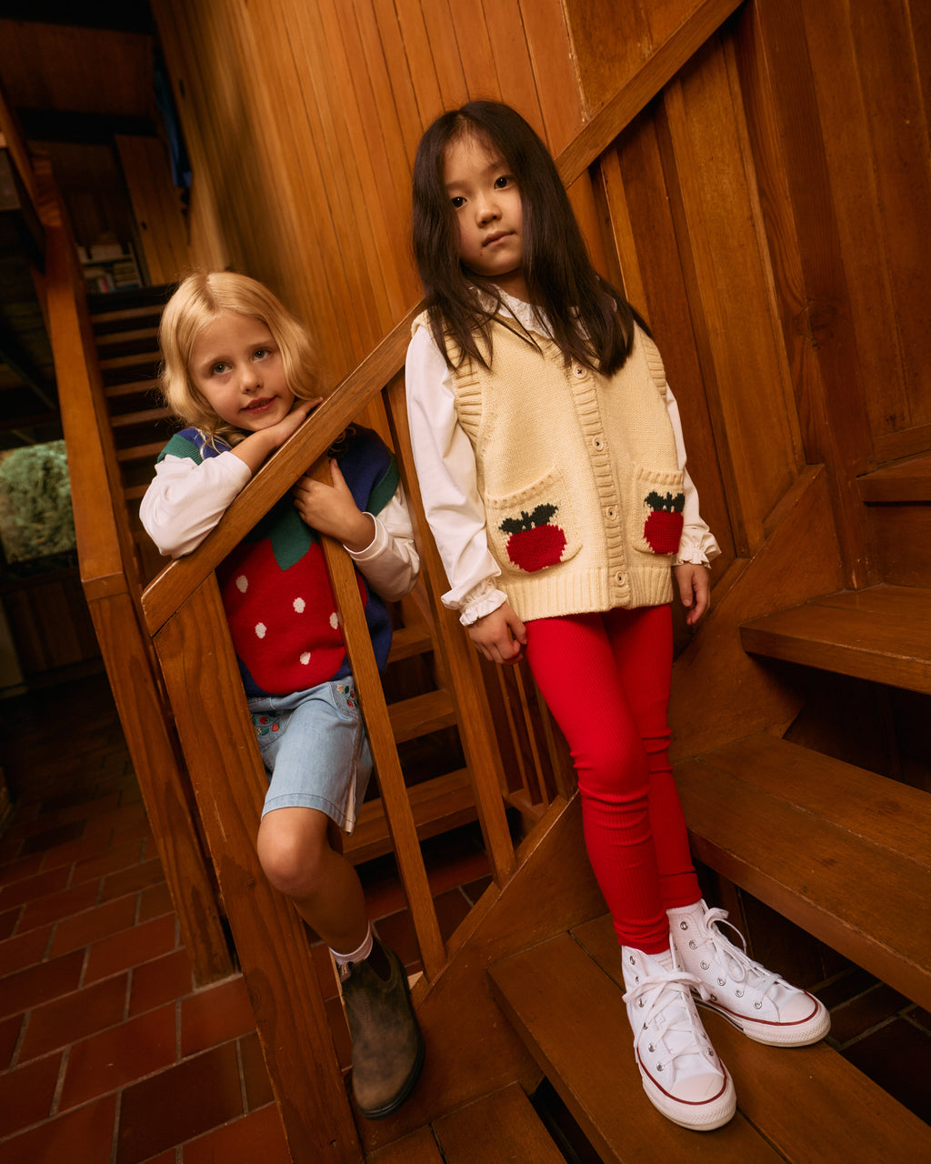 Bowie Rib Legging Red