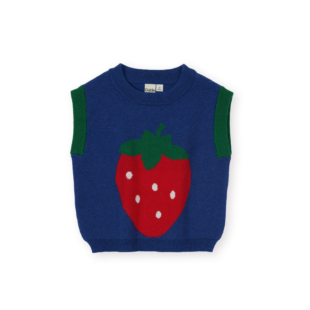 Jumbo Strawberry Knit Vest