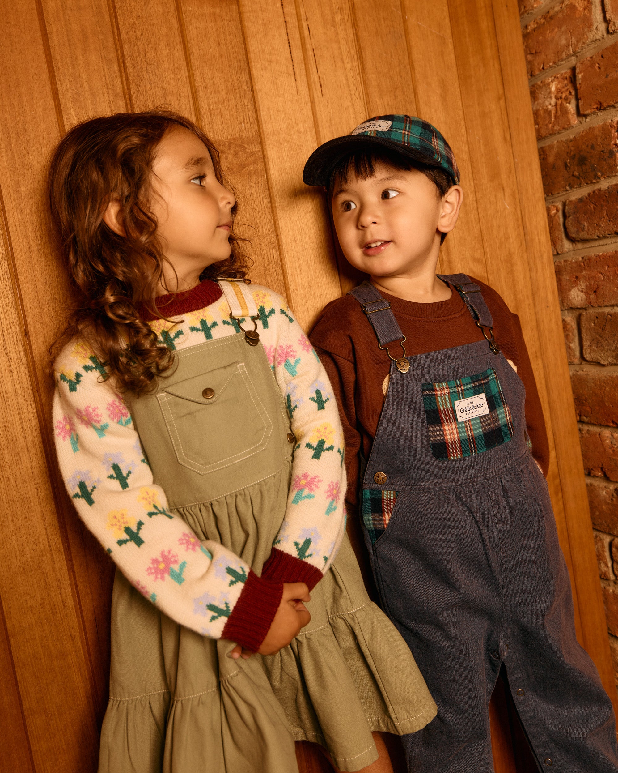 Austin Green Check Overalls