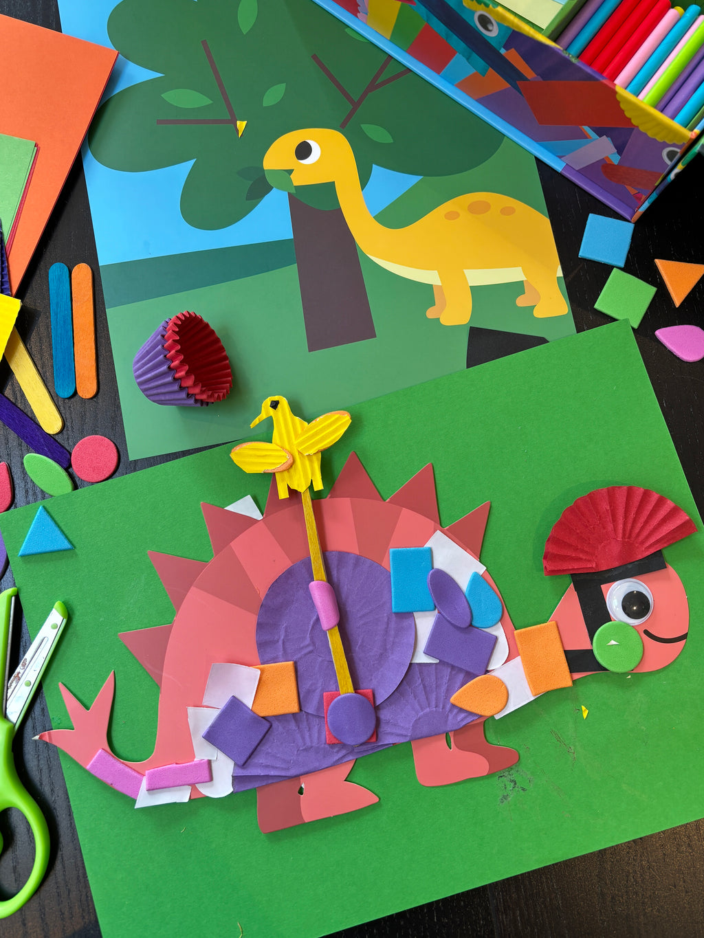 Dinosaur Collage Sensory Craft Box