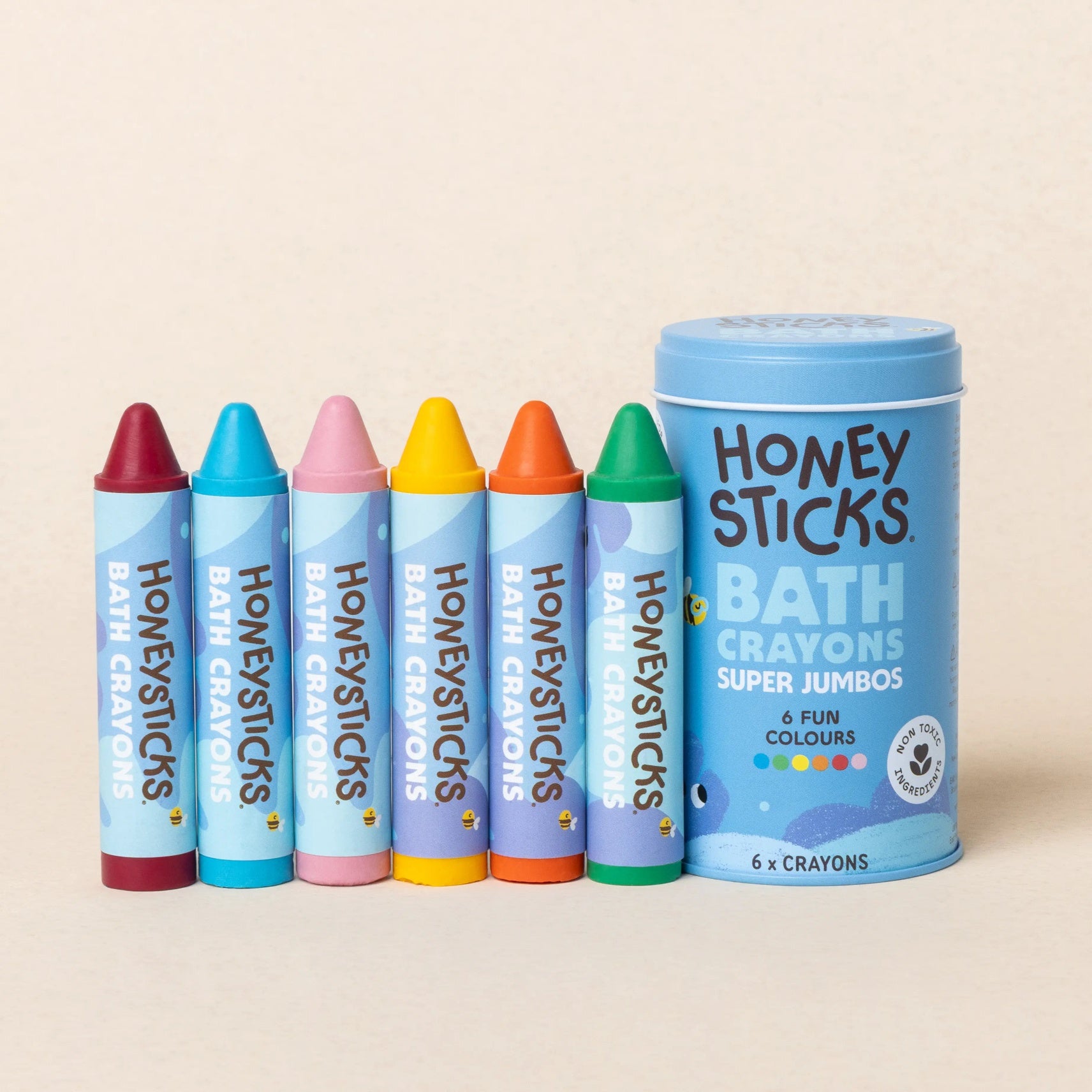Honeysticks Bath Crayons Super Jumbos - 6 pack