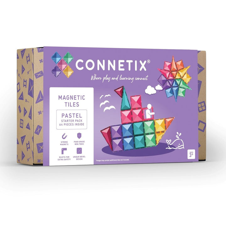 Connetix Tiles - 64 Piece Set | Pastel