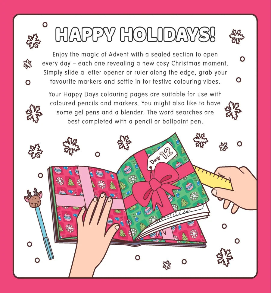 Happy Days - Cosy Christmas Advent Colouring Book