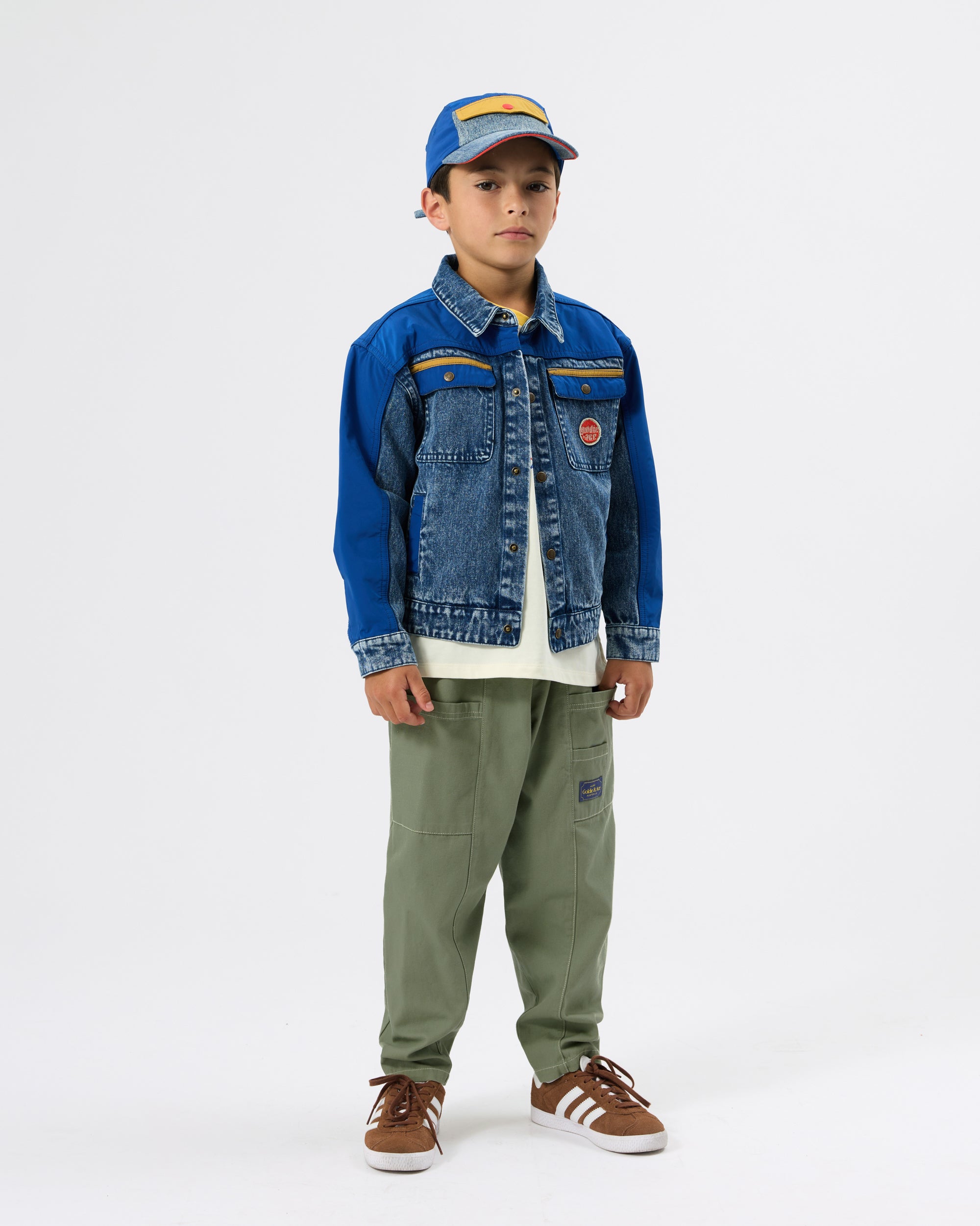 Colour Block Vintage Denim Jacket