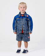 Colour Block Vintage Denim Shorts