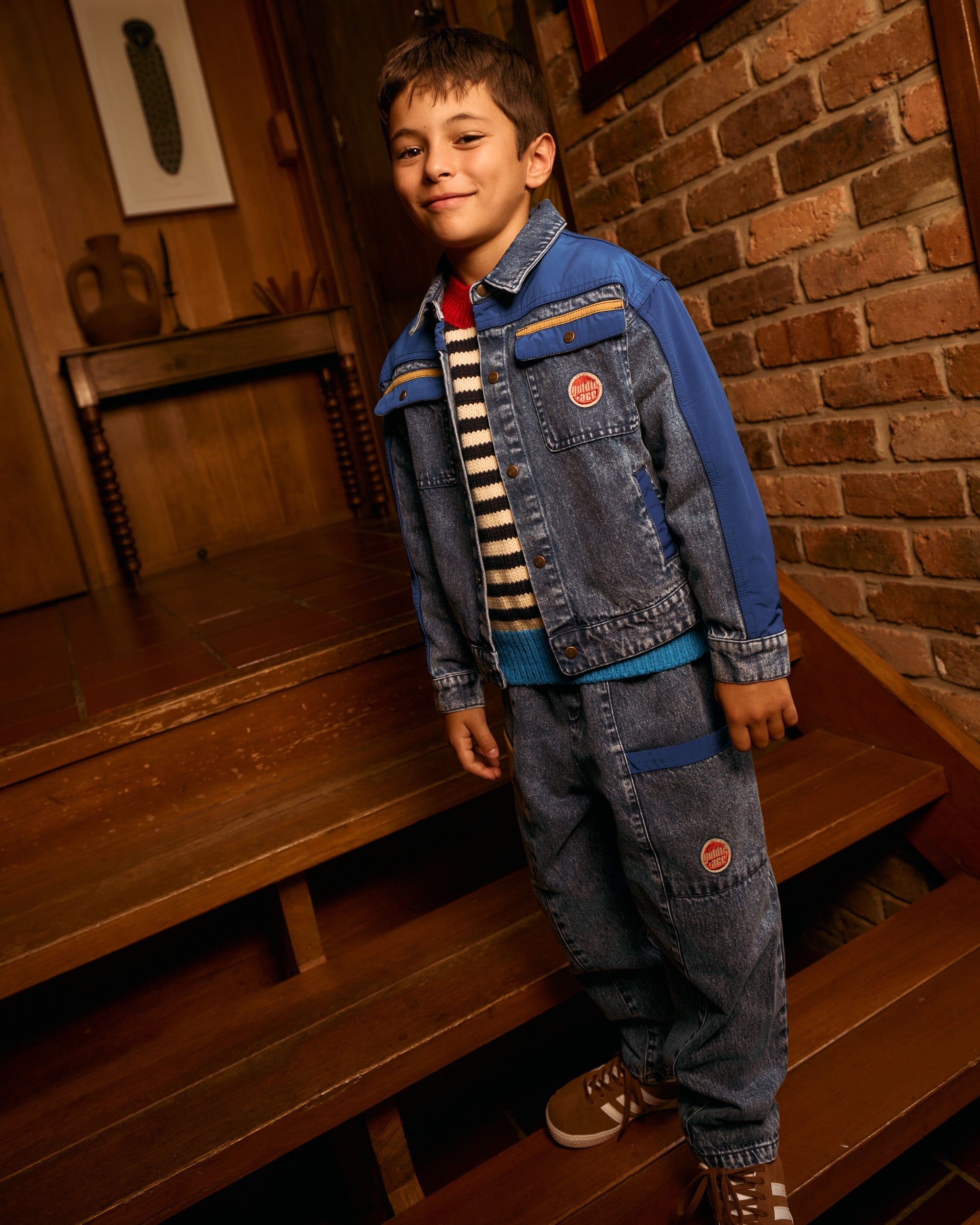 Kit Colour Block Denim Pocket Pant