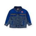 Colour Block Vintage Denim Jacket
