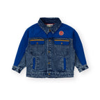 Colour Block Vintage Denim Jacket
